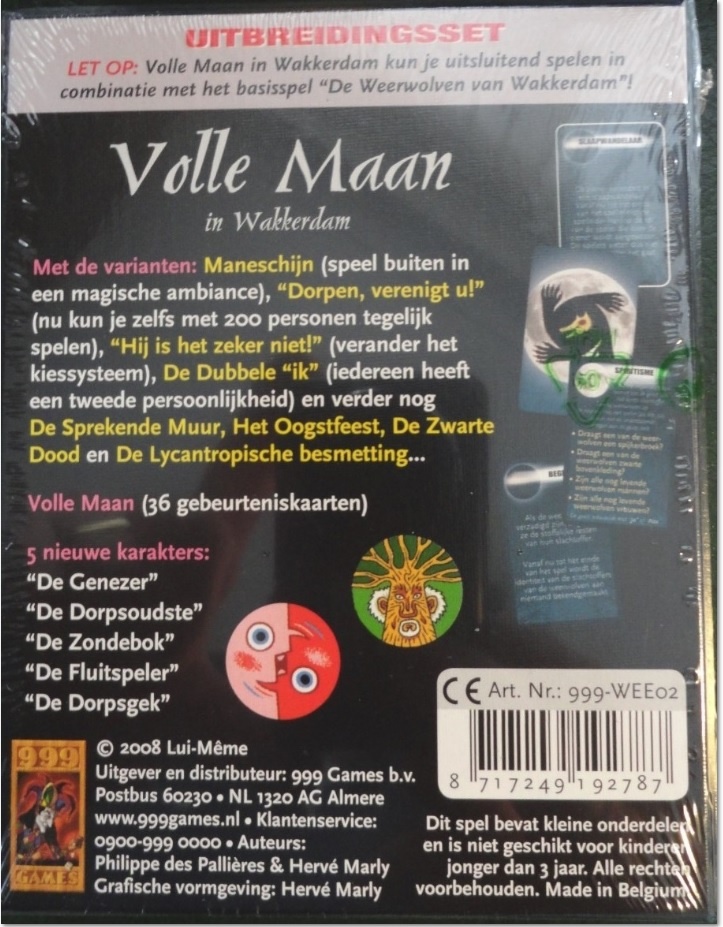slimwinkeltje.nl Volle Maan in Wakkerdam - uitbreidingsset op De Weerwolven van Wakkerdam - 999 games